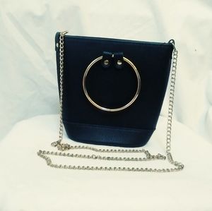Black small bucket crossbody/ hand bag